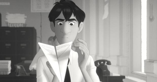 A scene from Paperman
