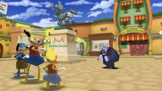Toontown Rewritten has a similar look to that of the real virtual world